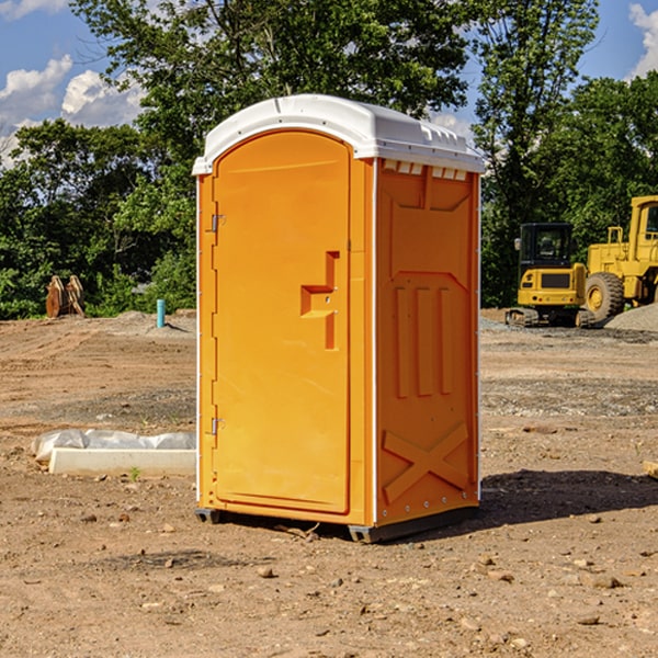 how often are the porta potties cleaned and serviced during a rental period in Lake View